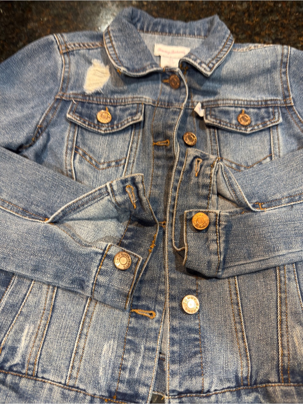 Girls Jean Jacket - denim Kids medium to light blue denim Tommy Bahama